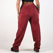 Calça Baggy Vinho Veludo