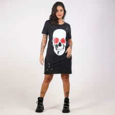 Vestido Estonado Blossom Skull