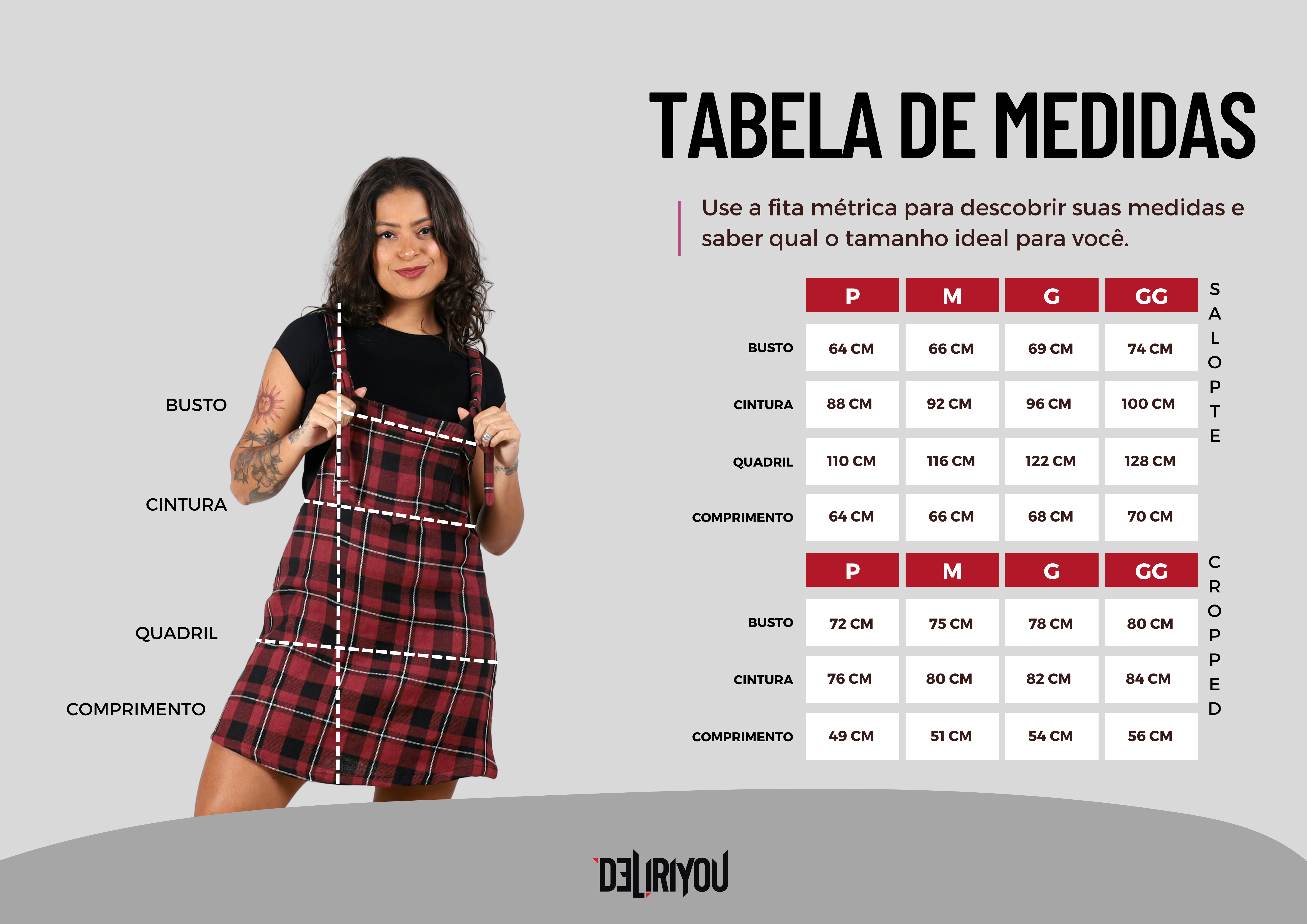 Tabela de medidas