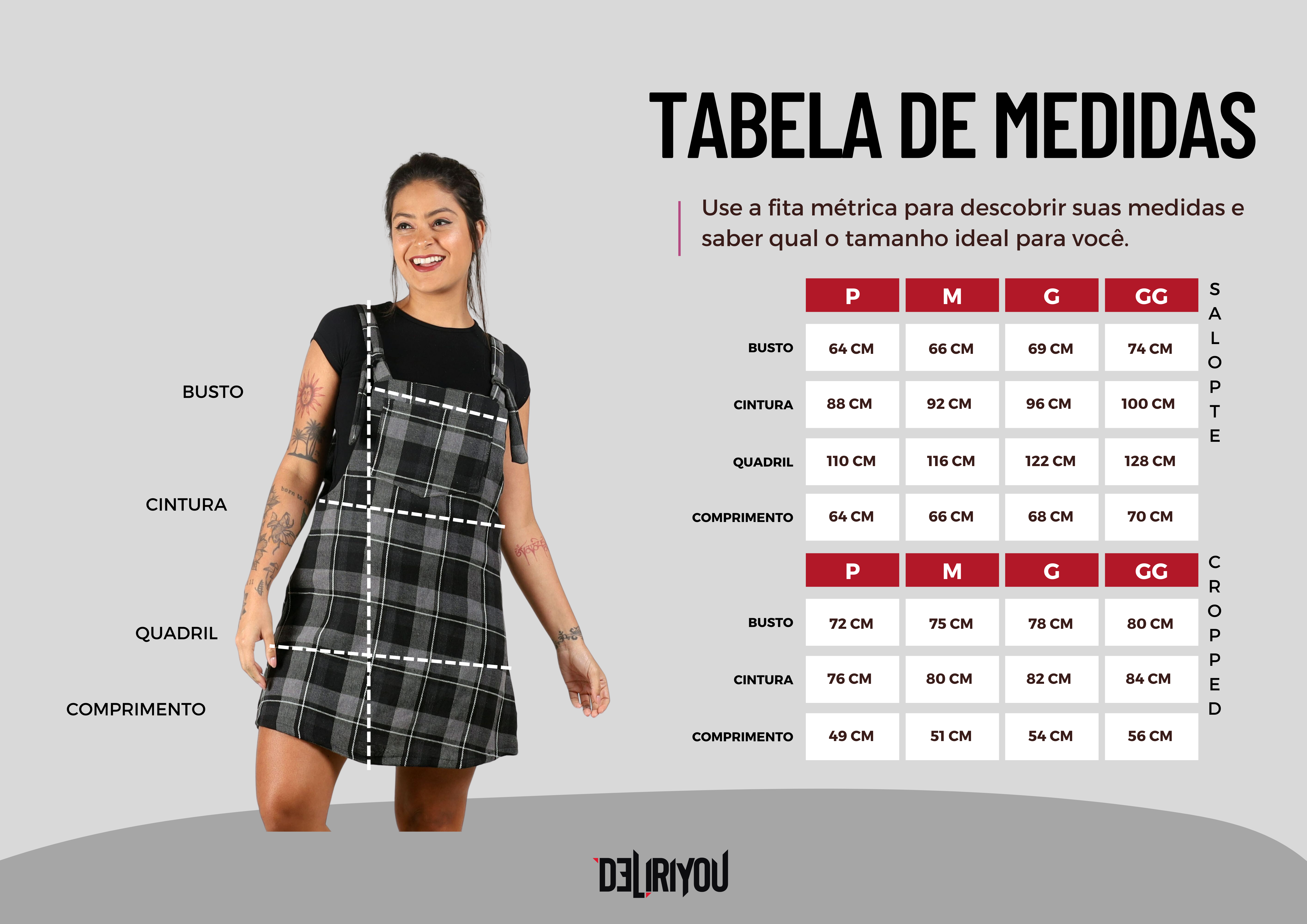 Tabela de medidas