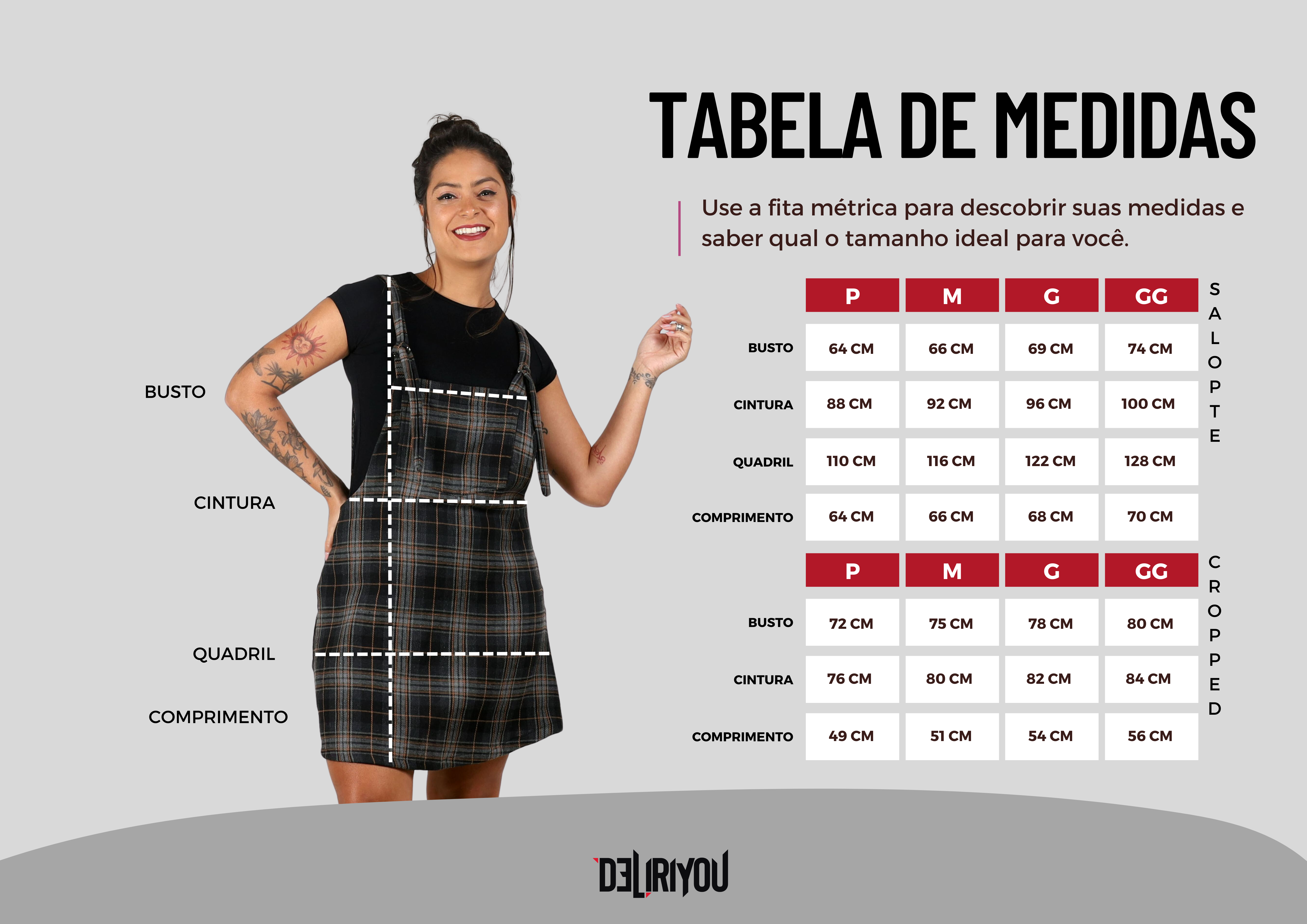 Tabela de medidas