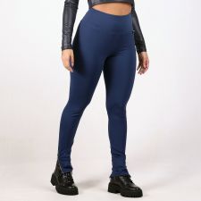 Calça Legging Zíper Azul Marinho