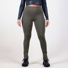 Calça Legging Zíper Verde Musgo