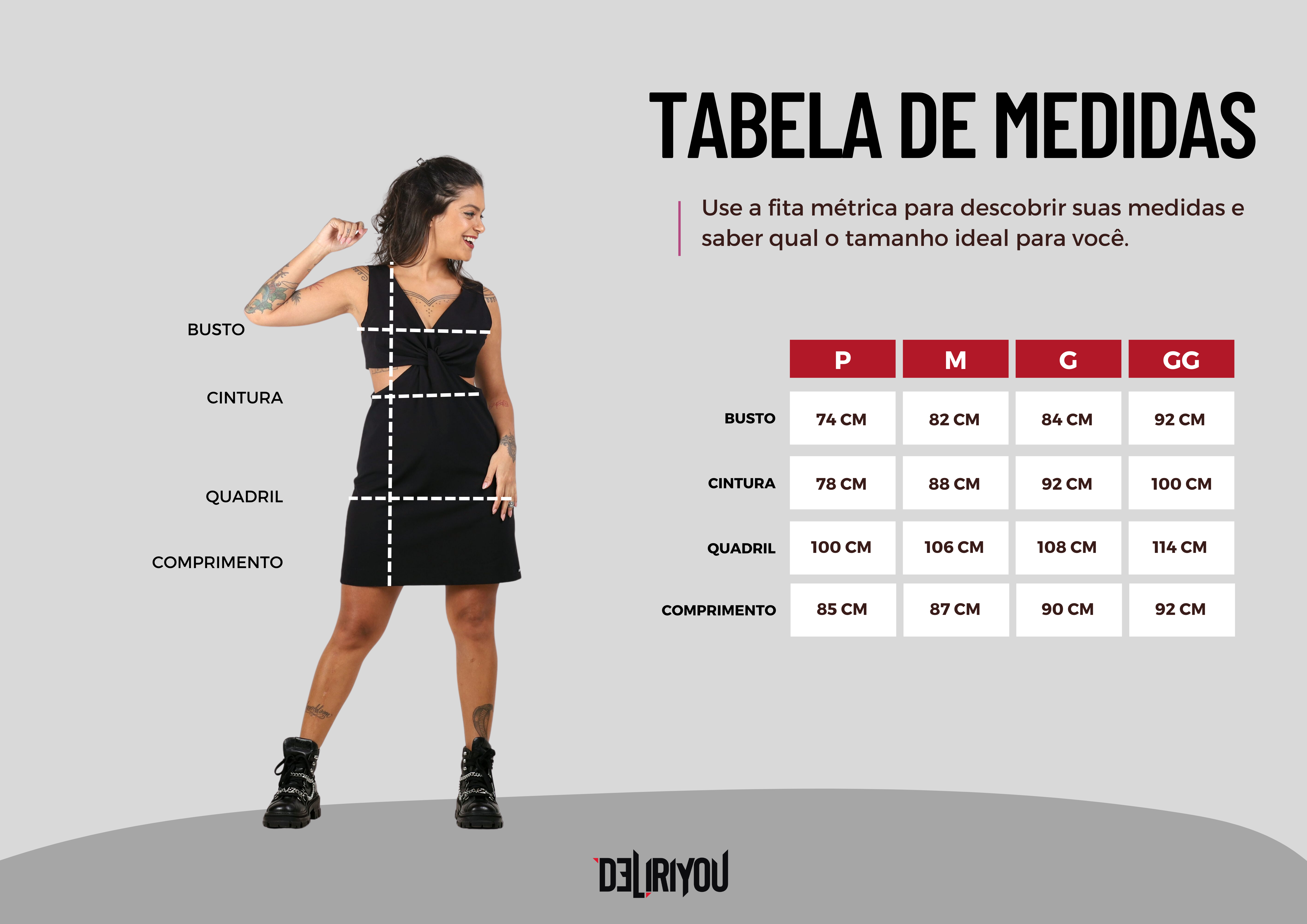 Tabela de medidas