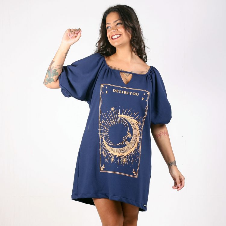 Vestido Moletom Eternal Moon Azul Marinho