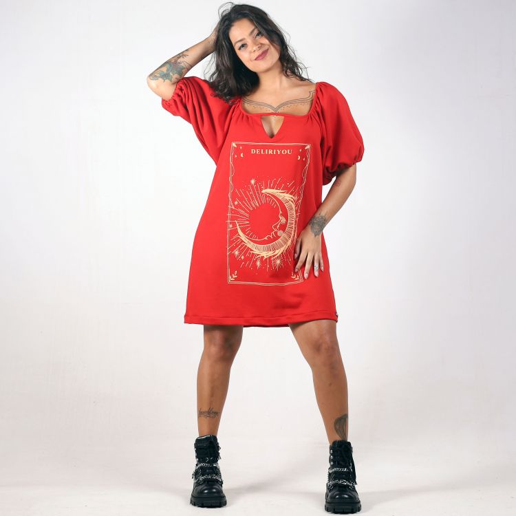 Vestido Moletom Eternal Moon Vermelho