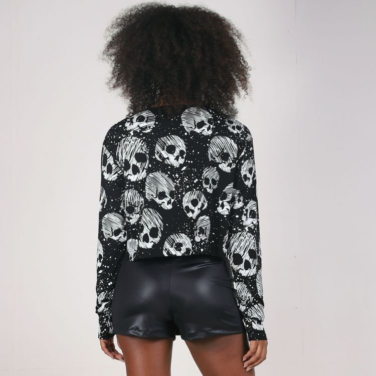 Blusa Manga Longa Skulls