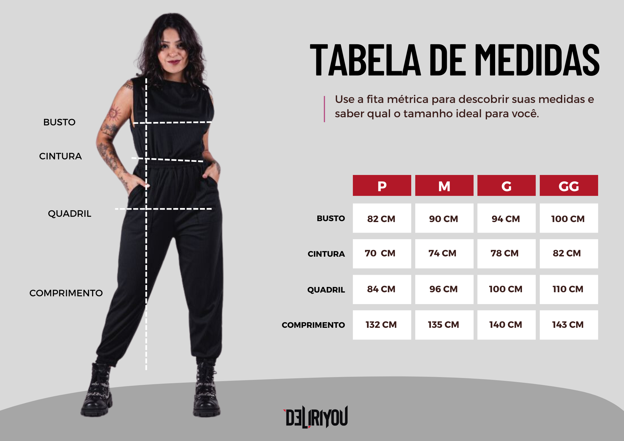 Tabela de medidas