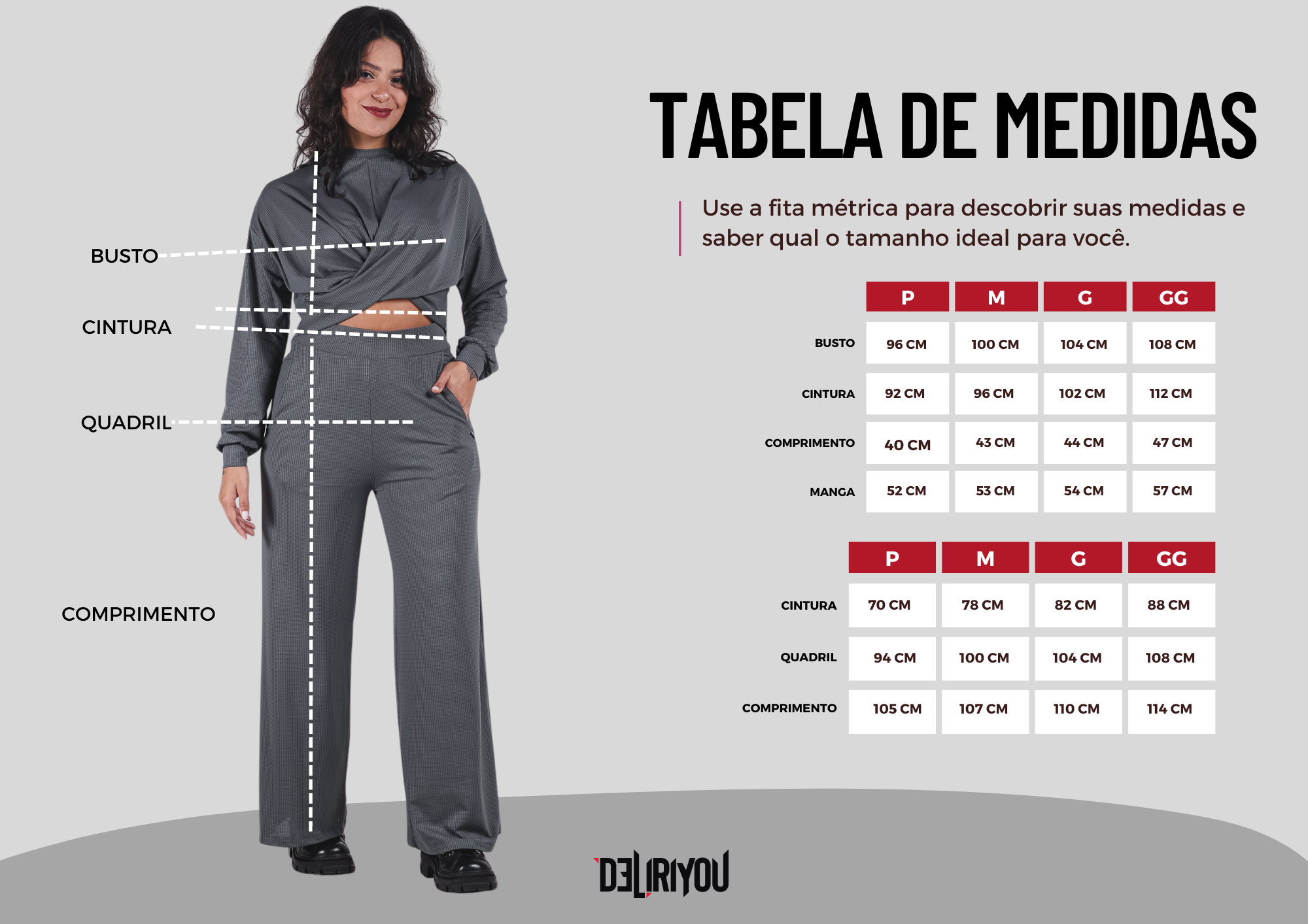 Tabela de medidas