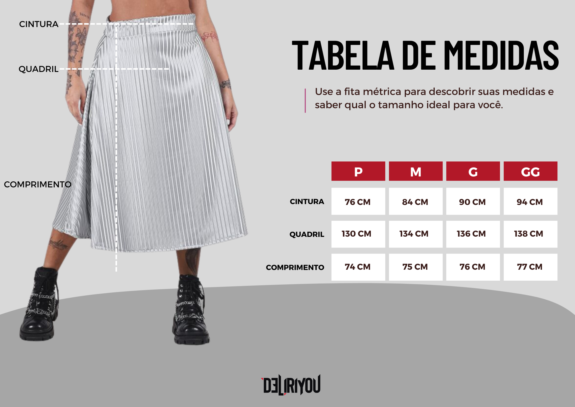 Tabela de medidas