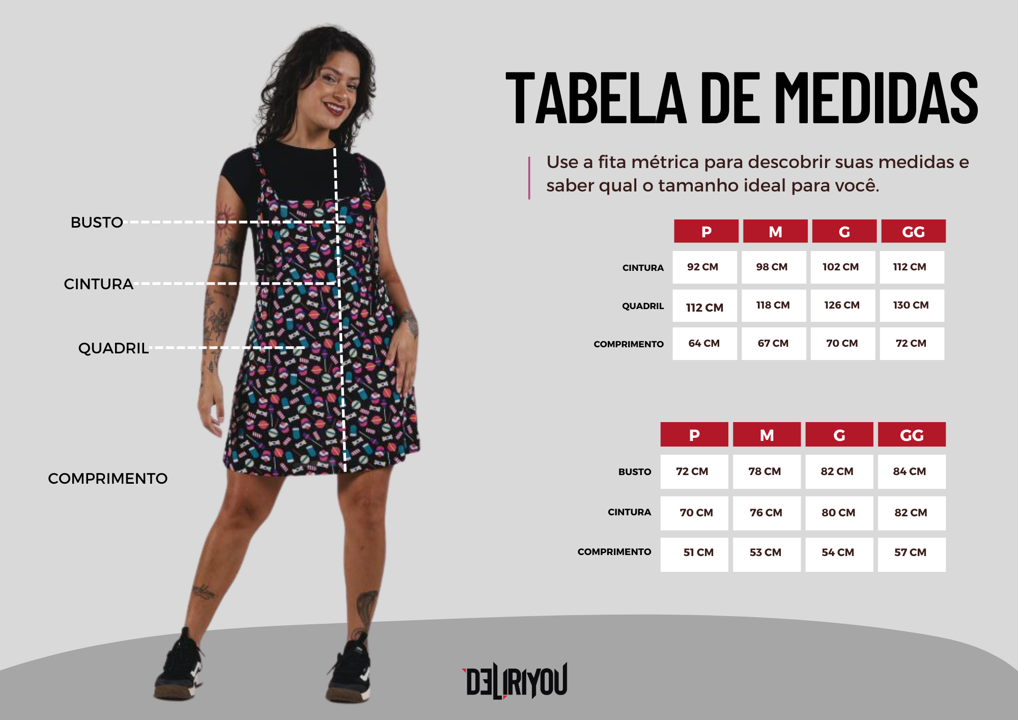 Tabela de medidas