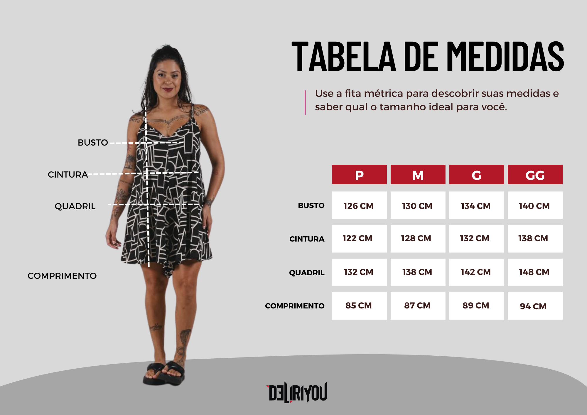 Tabela de medidas